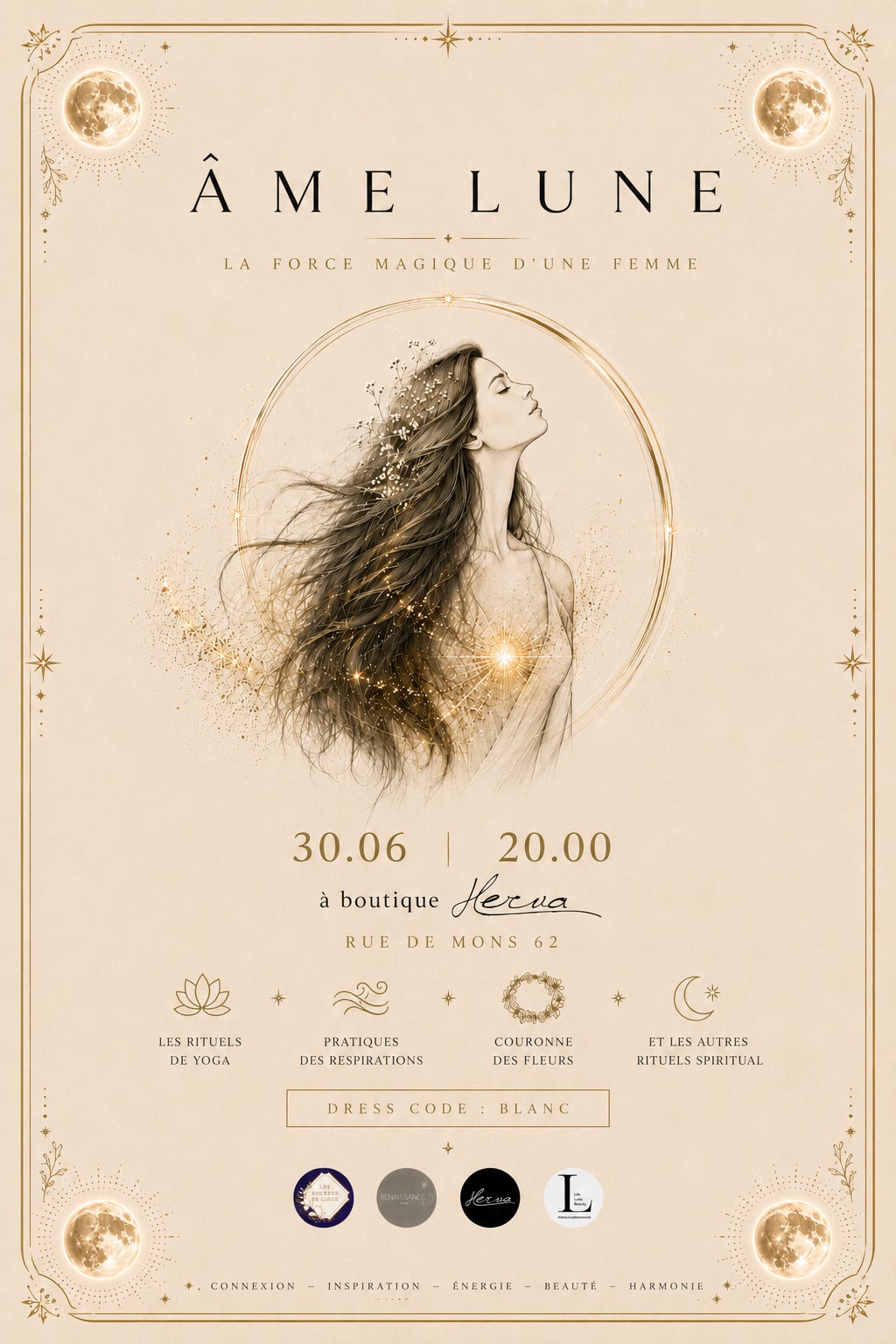 Cercle féminin sous la lune